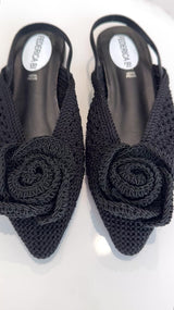 Slingback nera crochet FEDERICA BI