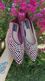 Ballerina in velluto bordeaux FEDERICA BI