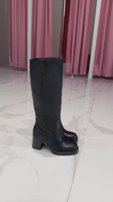 Stivale nero tacco FEDERICA BI